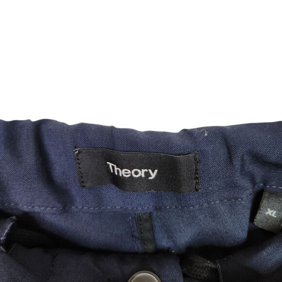 THEORY Pants Mens XL Blue Roscoe Skiv Wool Blend Cargo Pants Elastic $310 - Picture 7 of 9